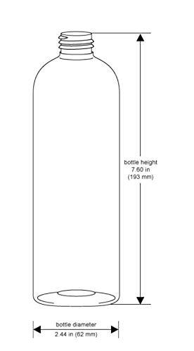 Generic 6 Pack 16 oz (475 ml) Slim Plastic PET Bottles with 3 Black Lotion Pump Dispensers and 3 Black Disc Caps and 6 Waterproof 2.5\" Square Labels | Made in USA | Mountainleaf (Amber Bottle with Label)