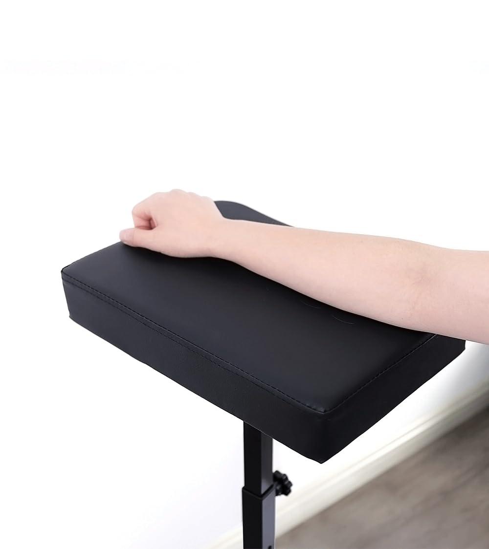 Tatmax International Tatmax Tattoo Heavy-Duty Armrest High Quaility Large Leather Pad Adjustable Height 2.3 ft to 3.45 ft