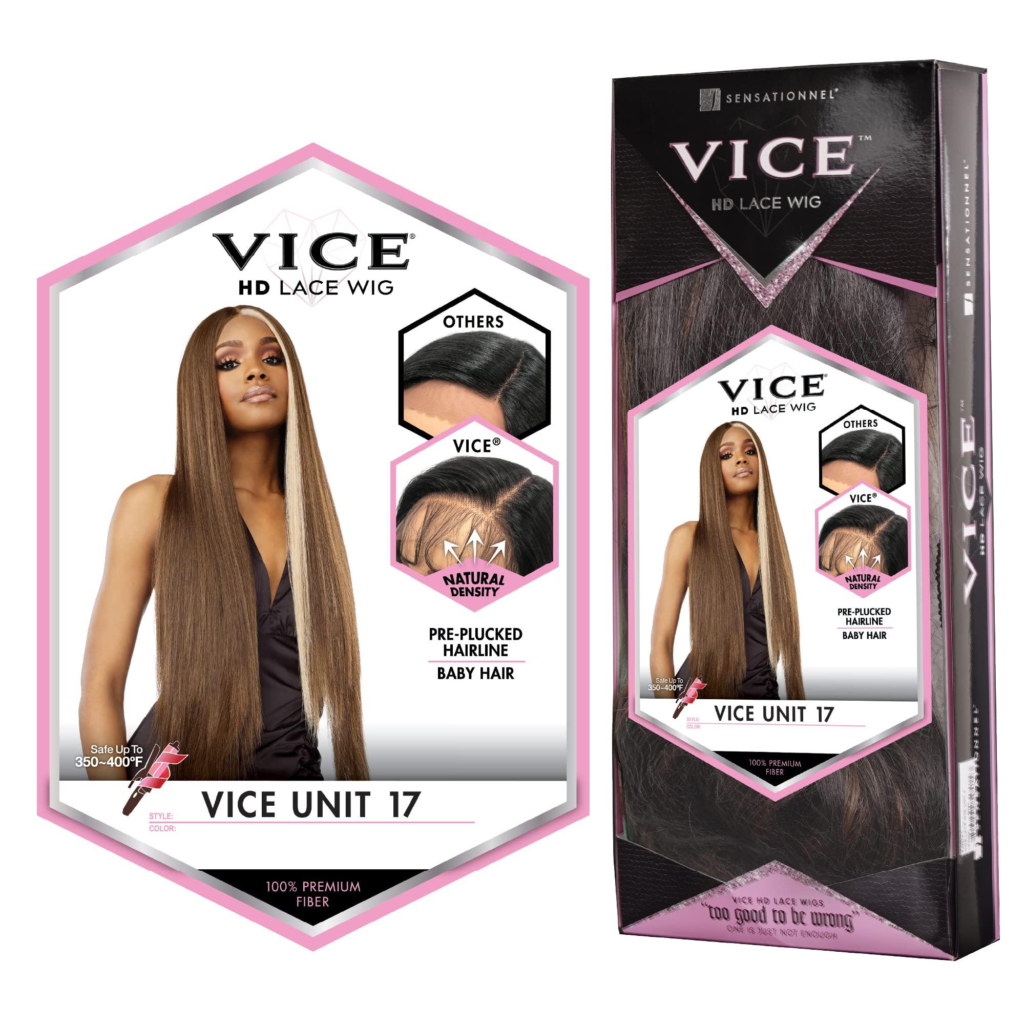 Sensationnel Sensationnel Vice lace front wigs - unit 17 5 inch Deep part synthetic preplucked hairline (LT27/1)
