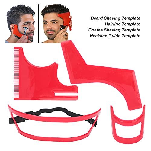RTLR Beard Shaving Tool, 4 Different Templates Men\'s Beard Template Little Time Perfect Appearance for Architectural Modeling