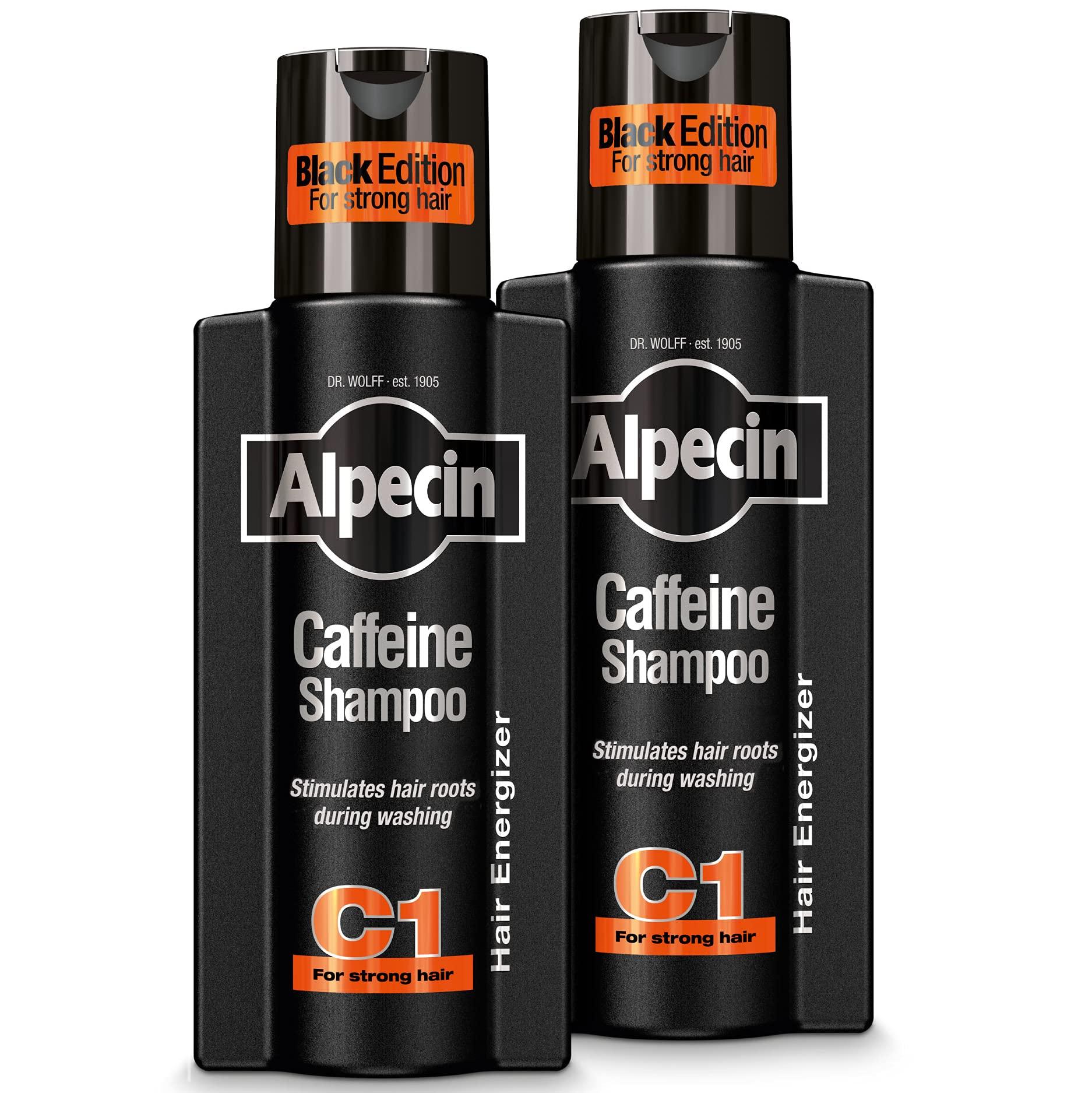 Alpecin Alpecin C1 Caffeine Shampoo Black Edition, 2 x 250 ml – For natural hair growth