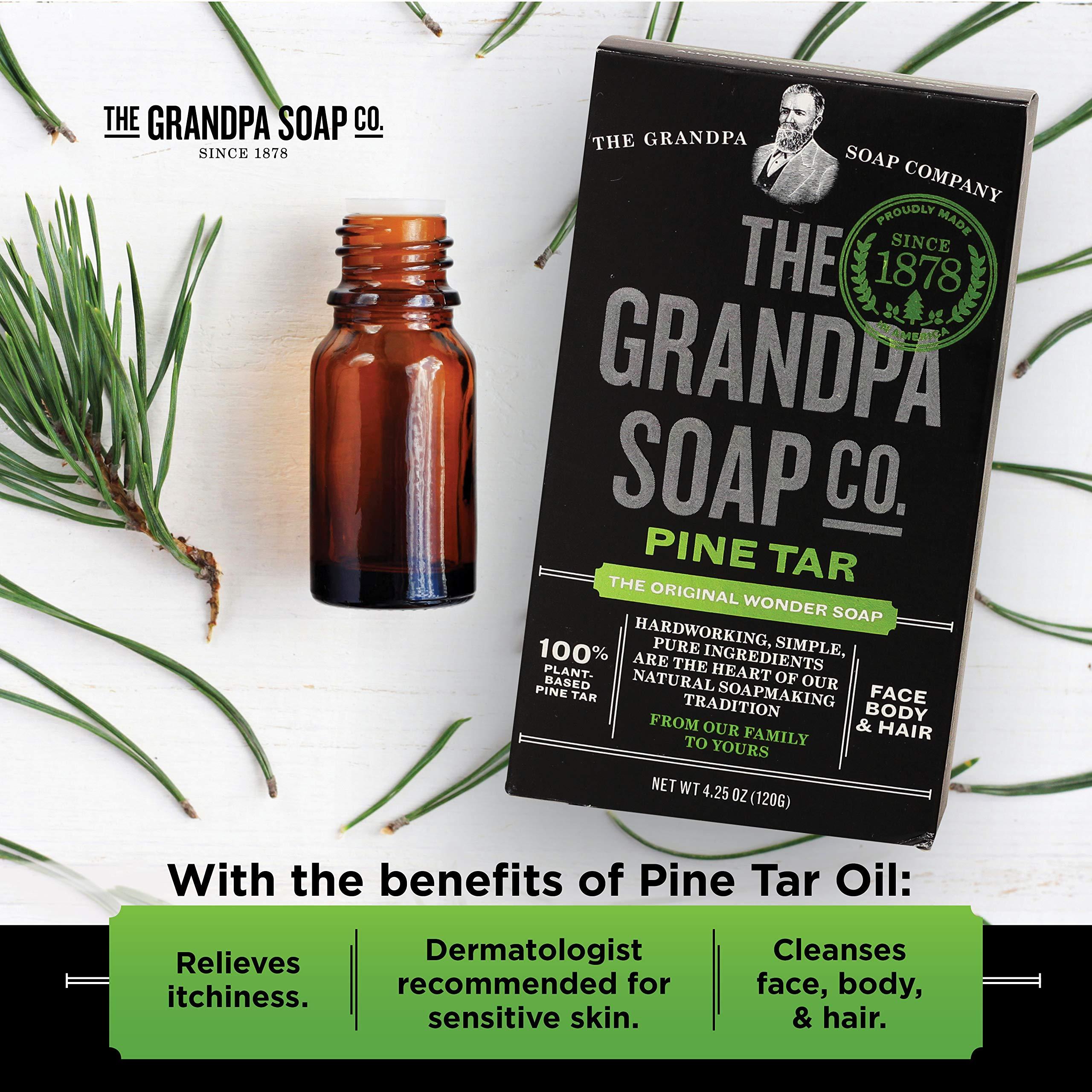 The Grandpa Soap Company Grandpa's Brands Pine Tar Soap, 4.25 Ounce