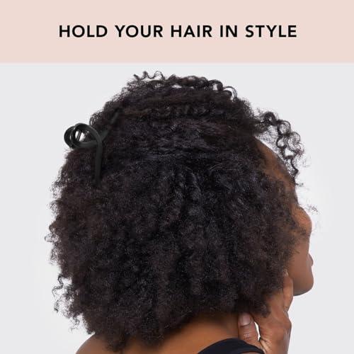 Kitsch Kitsch Large Hair Clips for Women - Jumbo Loop Hair Claw Clips for Thick Hair | Big Hair Clip & Claw Clip for Teen Girls | Stylish Banana Clip | Hair Styling Accessories (2pc Tortoise&Black)