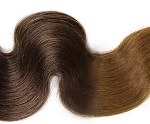 USTAR 6A Body Wave Bundle, 100% Peruvian Human Hair Weave Weft Beautiful Dip Dyed Ombre Two-Tone - 26 Inch