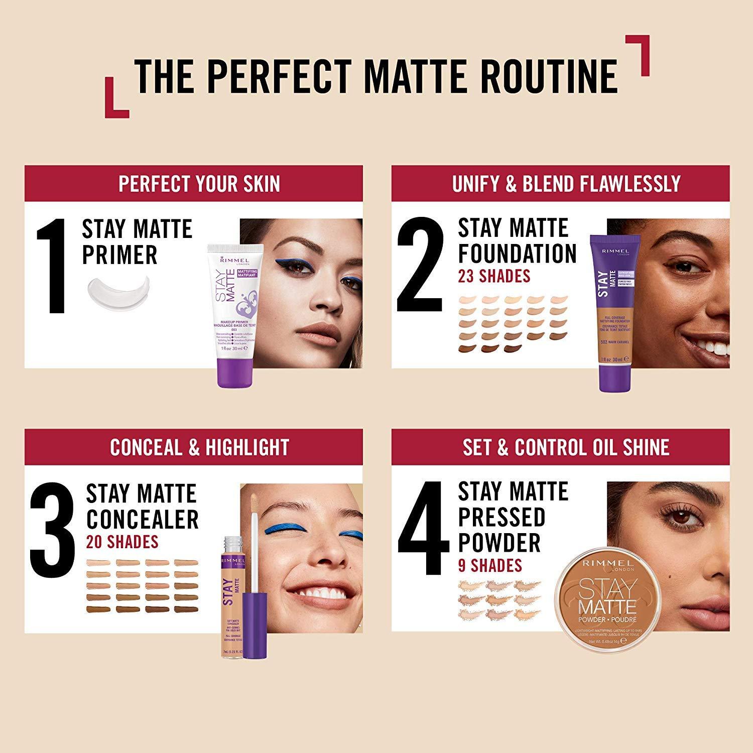 Rimmel Rimmel London Stay Matte Liquid Mousse - 305 Buff - Foundation, Lightweight, Shine Control, Oil-Free, 1oz