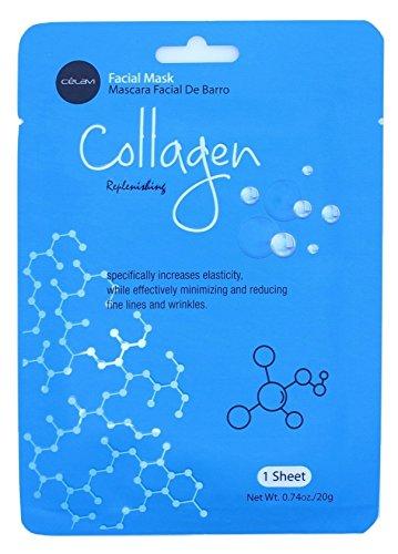 Celavi Celavi Essence Facial Mask Paper Sheet Korea Skin Care Moisturizing 24 Pack (Collagen)
