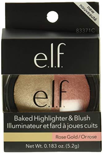 e.l.f. Elf Cosmetics Baked Highlighter & Blush 83371 Rose Gold, 0.6 Ounce
