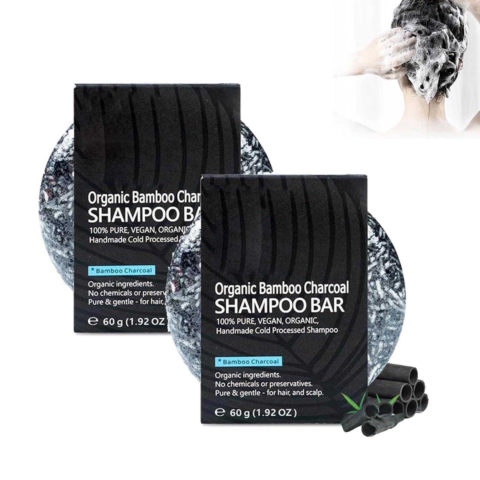 Maidlure Maidlure Hair Reverse Bar, Organic Bamboo Charcoal Shampoo Soap, Hair Darkening Shampoo Bar (2 pcs)