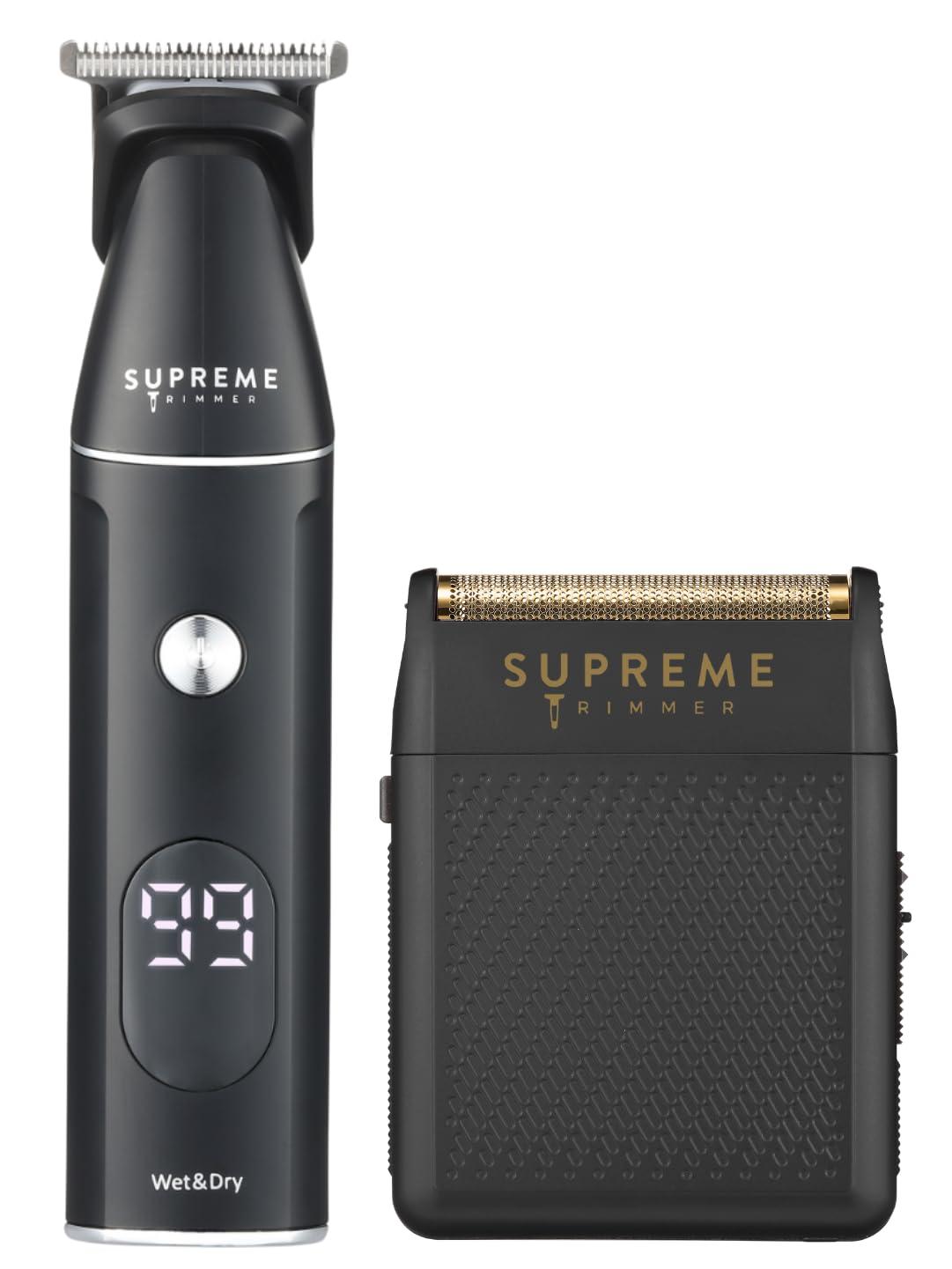 Supreme Trimmer Supreme Trimmer Multigrommer SMG3030 + Solo Foil Shaver Kit | Wet/Dry 14PC Kit All-in-one Nose, Ear, Head & Face Precision Beard Trimmer | Pocket Shaver for Barbers & at Home Use