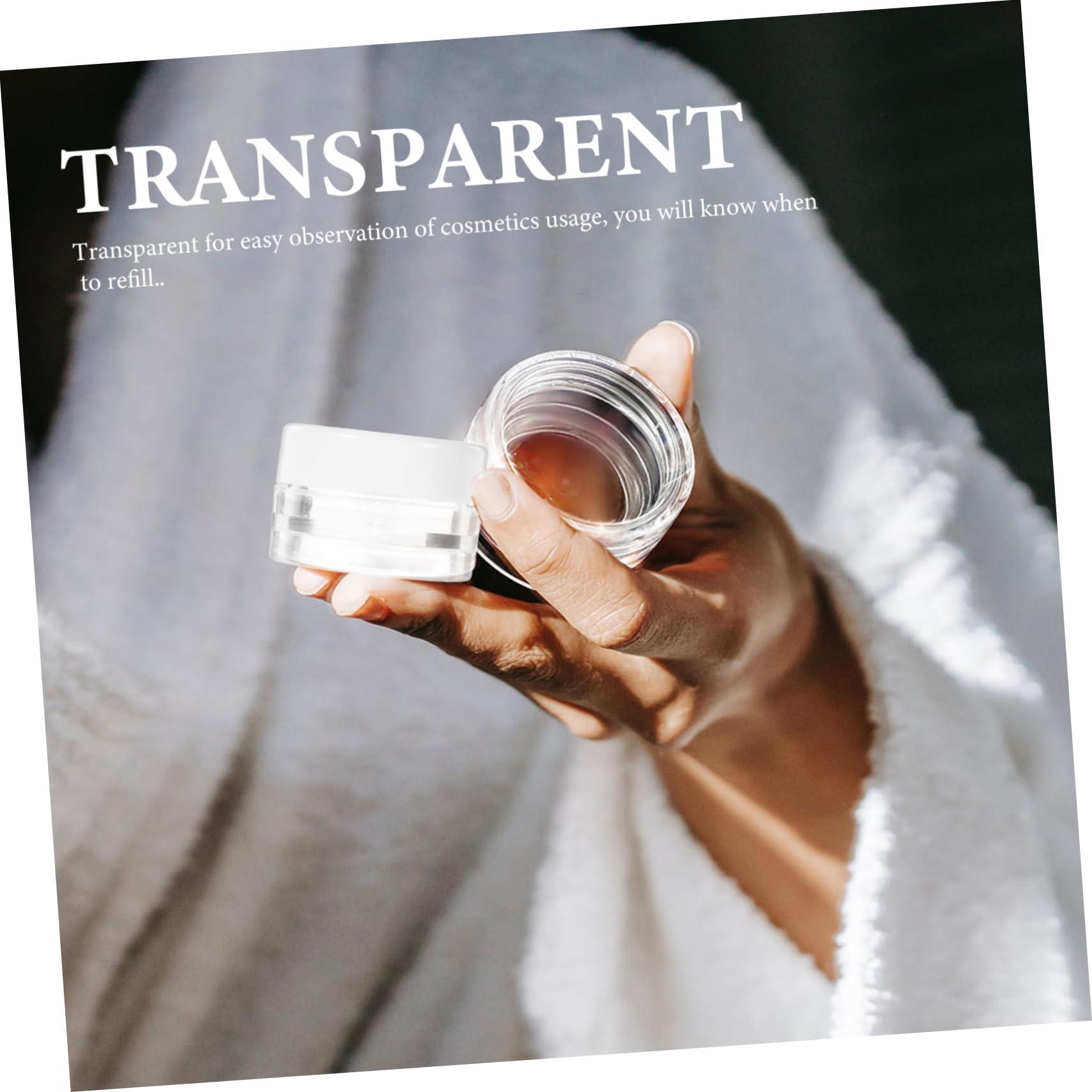 MUCKLILY MUCKLILY 20pcs Round Jar Plastic Cosmetic Container Set Empty Cosmetic Jars Skin Care Container Refillable Cosmetic Containers Lotion Containers with Lids Lotion Bottles Lotion Jar White