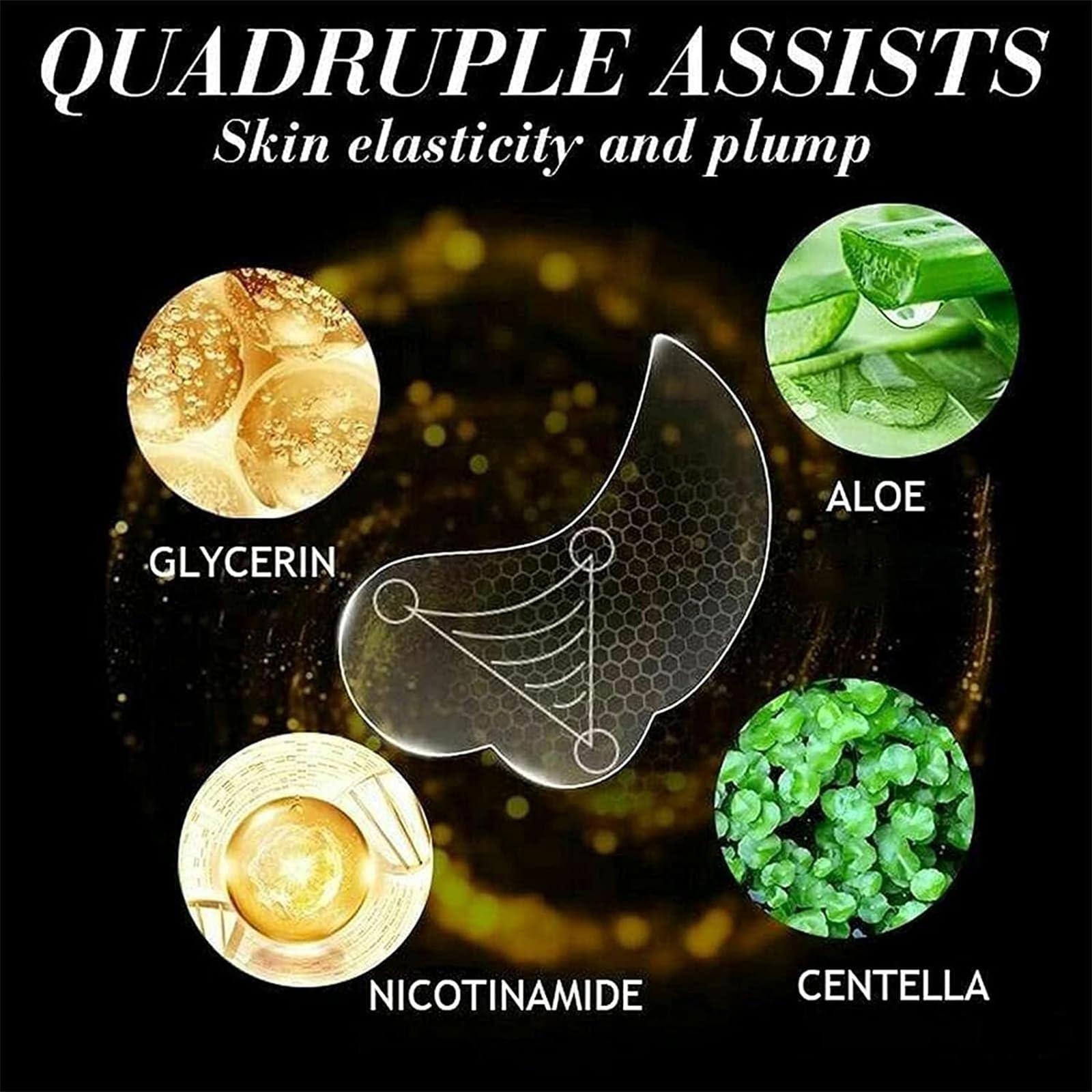 KRRHUEO Instant Beauty Face Nutrition Wrinkle Removal Lift Sticker,Hyaluronic Acid Microcrystalline Lifting Decree Patch,Strips For Face Wrinkles,Patch For All Skin Type (3box)