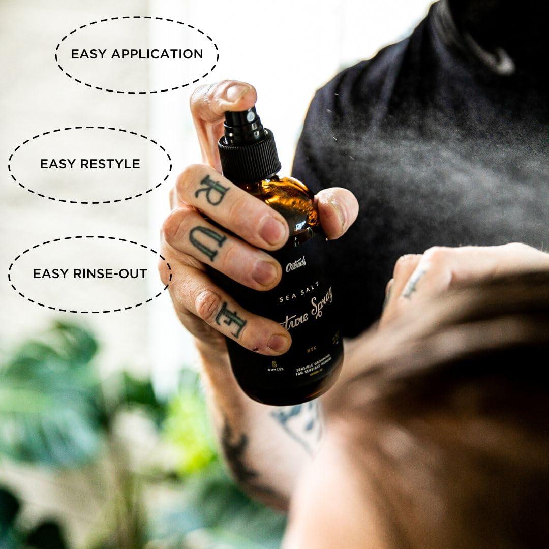 O'Douds O\'Douds Sea Salt Texture Spray for Hair - Adds Volume, Provides Lightweight Grip, Hold & Texture - Natural Finish with Green Tea & Bergamot Scent, 8 Ounce