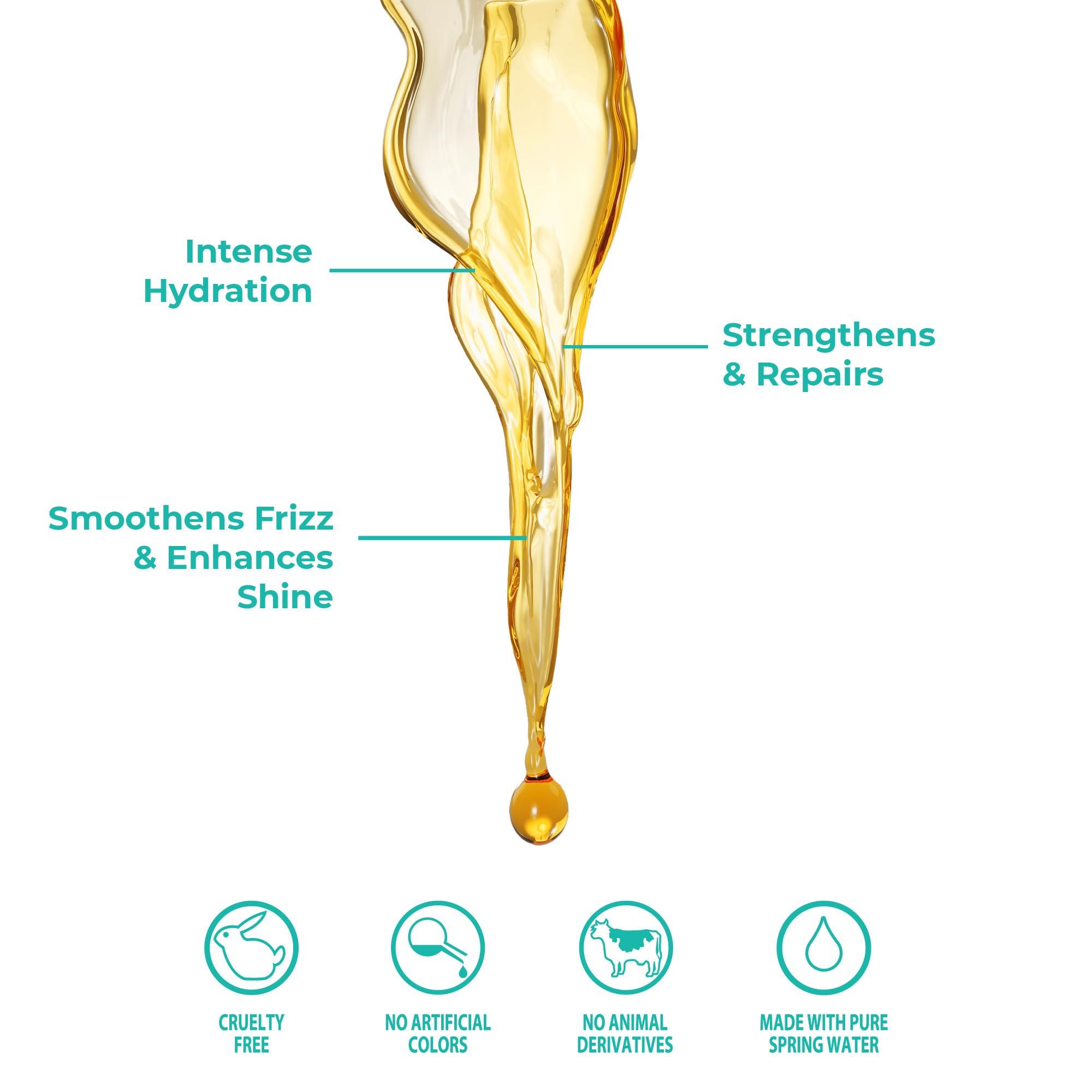 Bioland Bioland Keratin Oil Shampoo and Conditioner Bundle - Ultra-Concentrated Hair Care for Treated & Straight Hair (13.53 fl oz each)