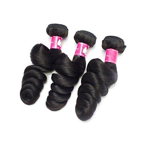 Forawme Forawme Unprocessed Brazilian Virgin Hair With Closures 4pcs Lot 16 18 20 With 14 Inch Free Part Lace Closure With Loose Wave Bundles Unprocessed Human Hair Weave Extension 1B Soft Hair Website