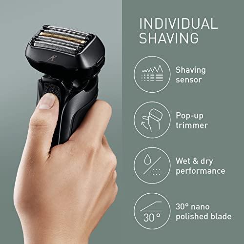 Panasonic Panasonic ES-LV6U Series 900 Premium Wet/Dry Electric Shaver 5-Way Shaving Head with Linear Motor, Black