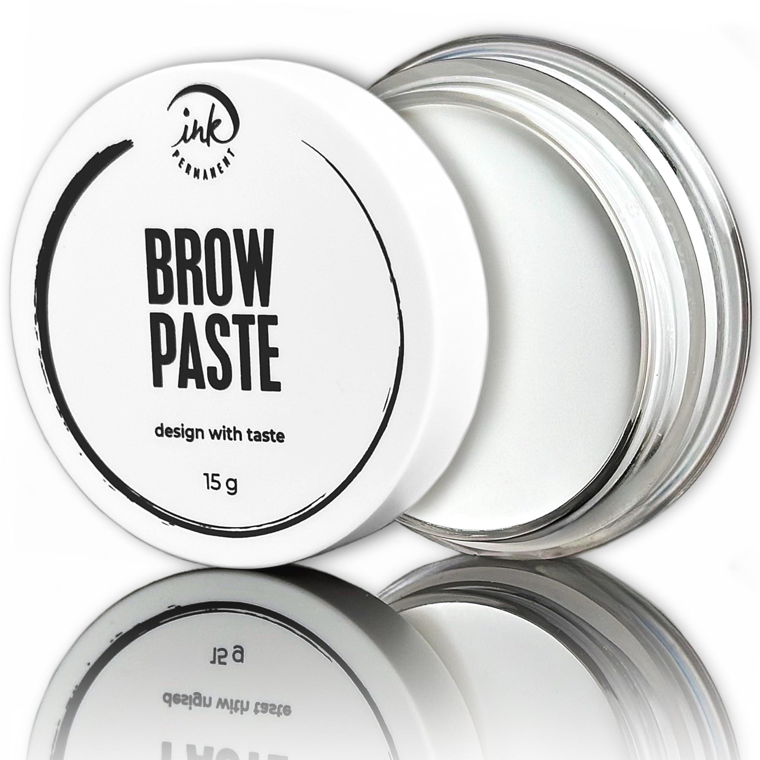 Ink Permanent Eyebrow White Mapping Paste [Large 15g Bottle] Brow Mapping Paste, Eyebrow Contour for Microblading and PMU Supplies, Brow Design, Draw or Sketch the Shape