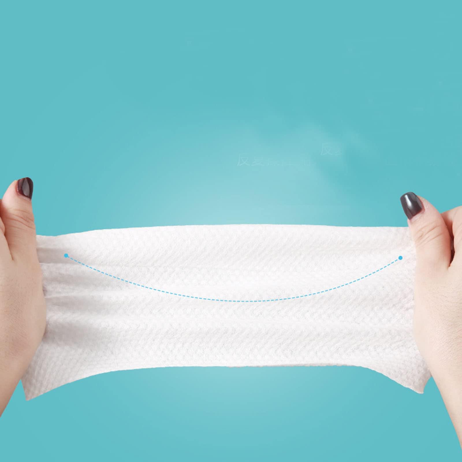 Generic Facial Towel, 100% Plant-Based Fiber, Lint-Free Facial Towel, Extra Thick Disposable Facial Towel, Wet and Dry For Sensitive Skin, Makeup Remover, Multipurpose Cleansing Cloth, 100 Count, 1 Pack