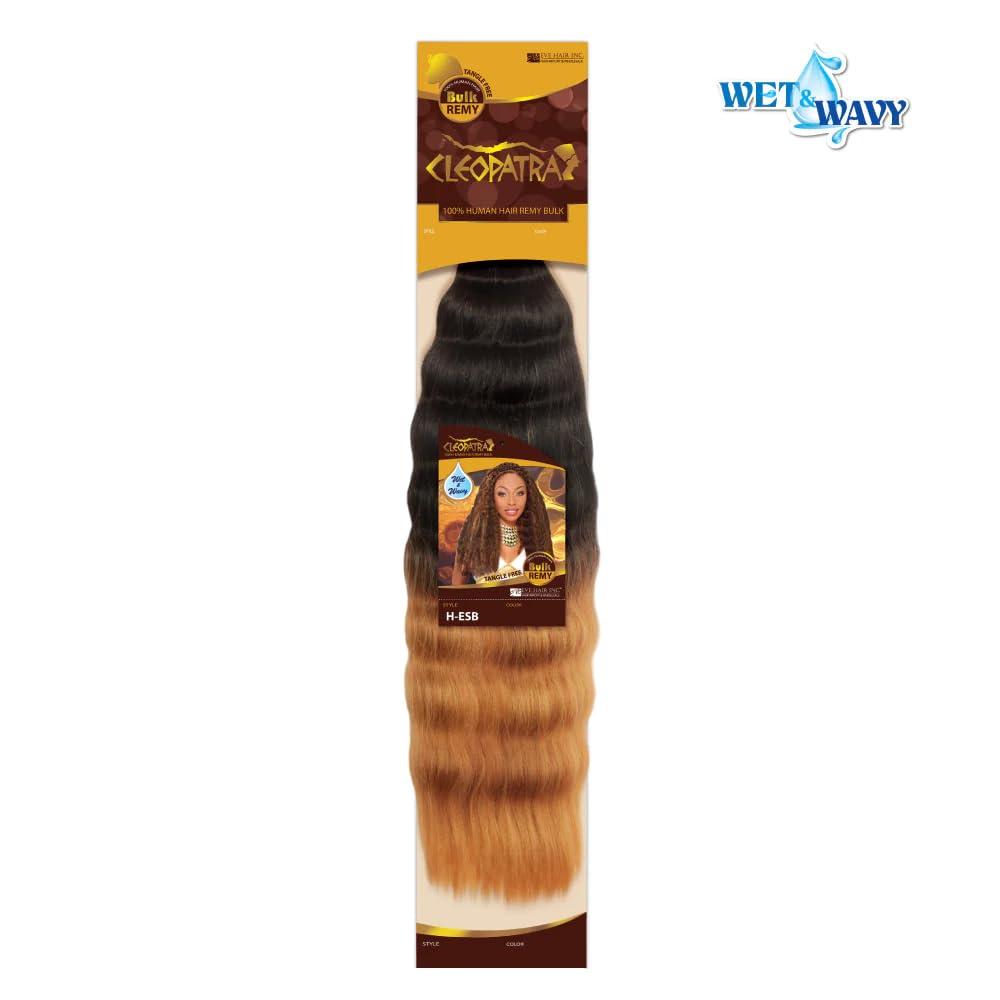 Eve Hair Inc Cleopatra Remy European Wet & Wavy Hair Extensions H-ESB (18\",1B)