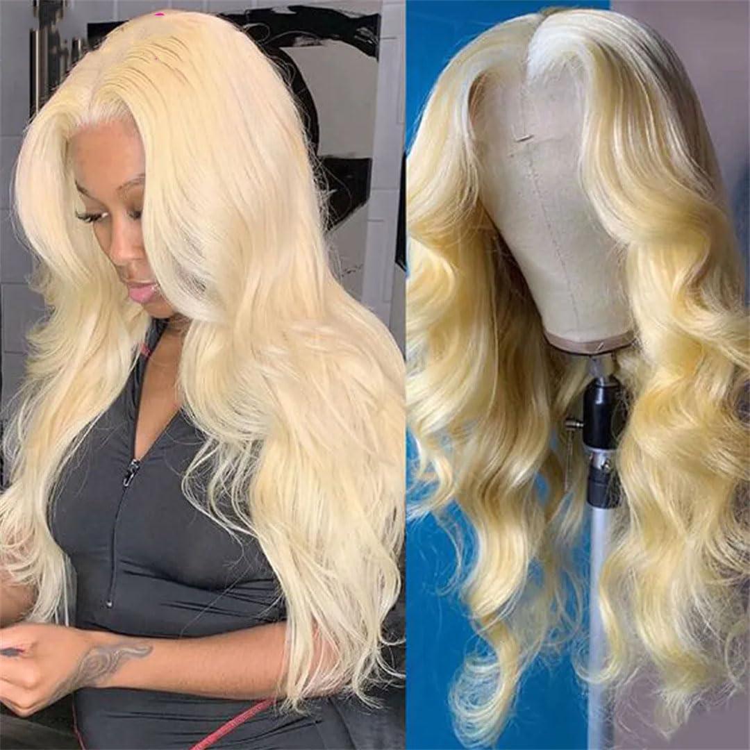 Generic 613 Blonde Lace Wigs Body Wave 13X4 Lace Front Human Hair Wigs For Black Women