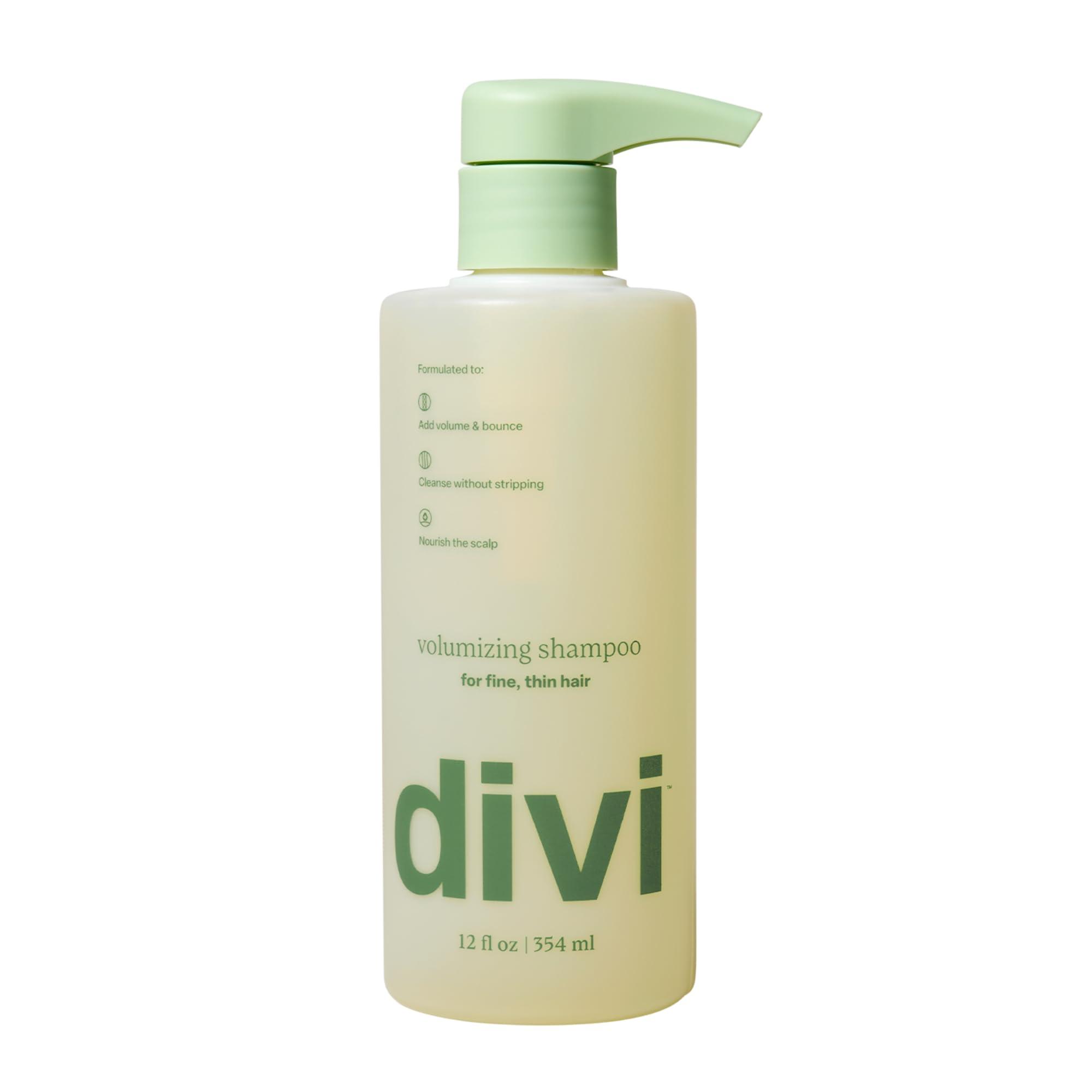 divi divi Volumizing Shampoo for Women and Men - Lightweight Volume Shampoo for Fine Hair - Formulated to Cleanse, Nourish and Balance the Scalp, 12 Fl Oz.