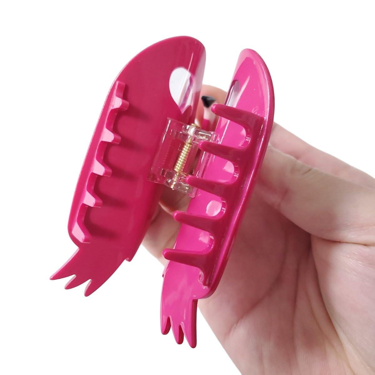 OMG Decor Flamingo Hair Clips,Cellulose Acetate Hair Clips,Big Claw Clips for Girl,Hair Accessories