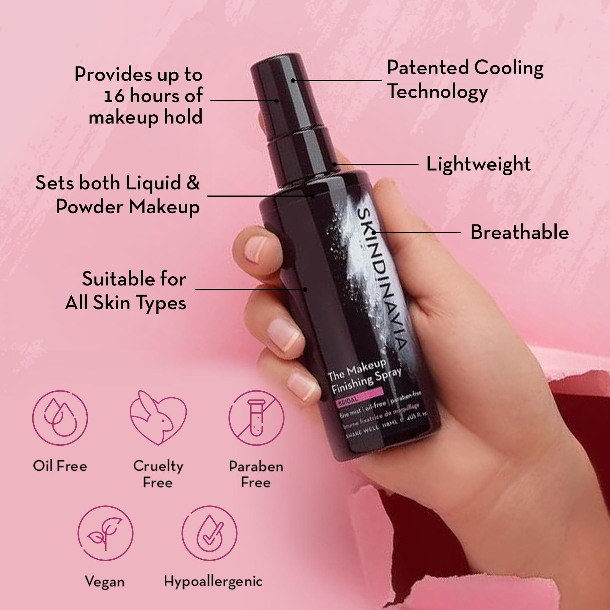 SKINDINAVIA Skindinavia The Makeup Finishing Spray, Oil Control Setting Spray, Temperature-Control for All-Day Wear, For Oily Skin, Long-Lasting Up to 16+ Hours, Heat-Resistant & Waterproof, Fine Mist (2 Oz)