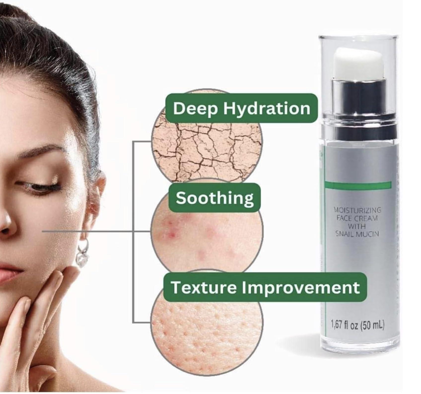 GPC GREEN PHARM COSMETIC 99.25% Korean Skin Care Snail Mucin Moisturizer Cream - Snail Mucin Essence Night cream-Face Serum | K Beauty Collagen Cream for Glass Skin