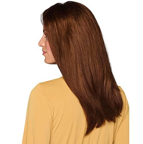Hair u wear Raquel Welch 16 Inch Human Hair Top Billing Top-of-The-Head Hair Topper Wig, R3025S+ Glazed Cinnamon