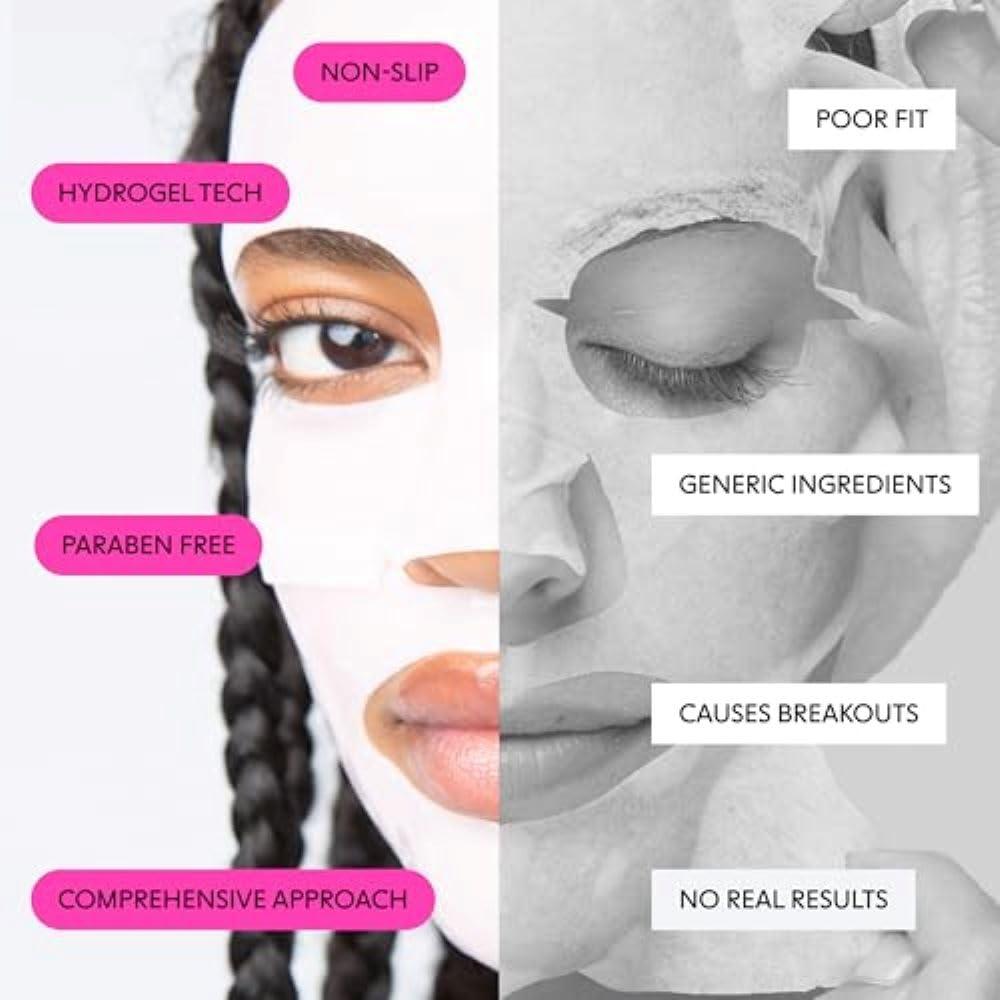 LOOPS LOOPS DOUBLE TAKE - Glow Hydrogel Face Mask - Calms & Soothes Skins Surface - Helps Refine Pores & Brighten Face, Glowing and Luminous - For All Skin Types