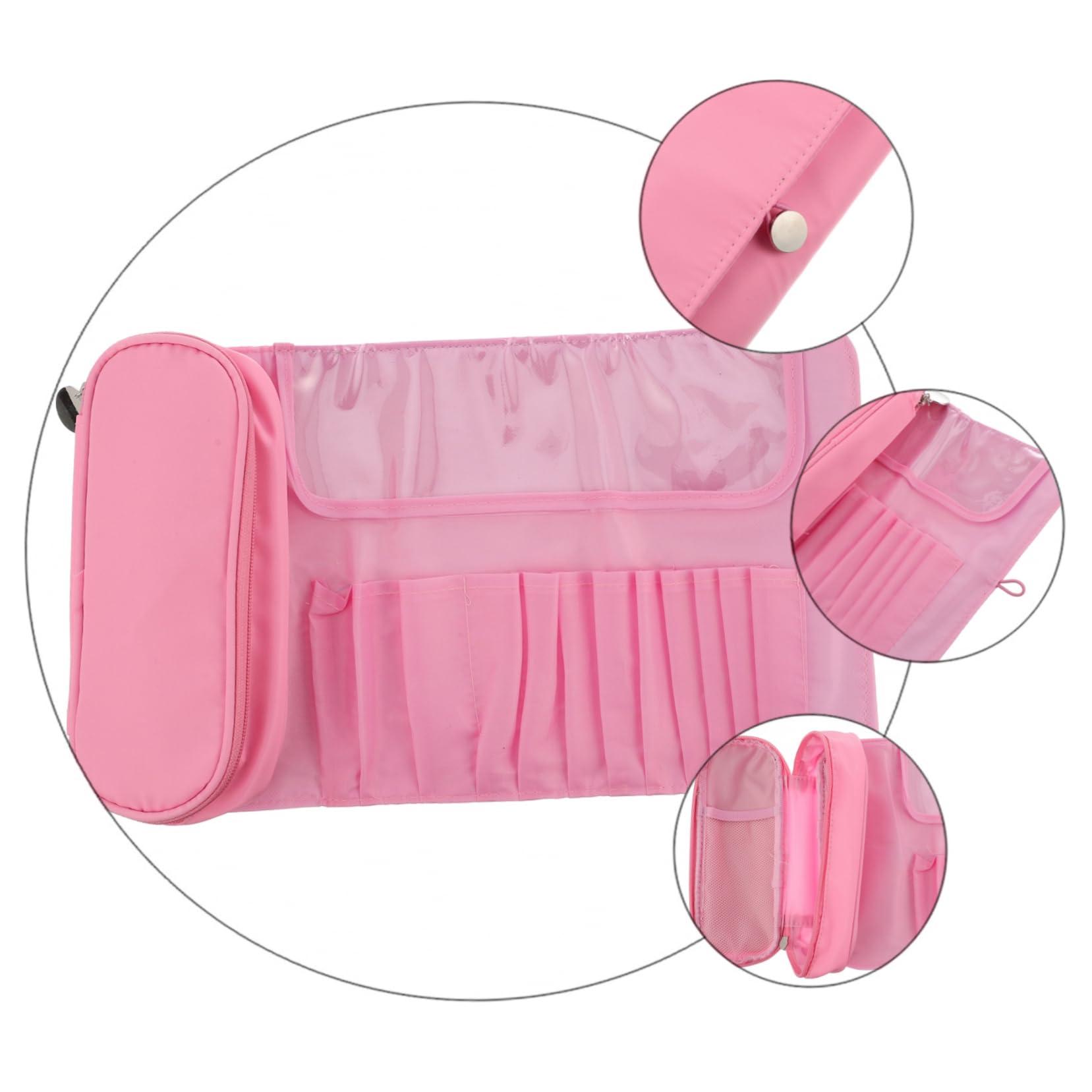 NOLITOY NOLITOY 2pcs Makeup Brush Pouch Cosmetic Storage Case Big Makeup Bag Organizer Case Brush Rolling Bag