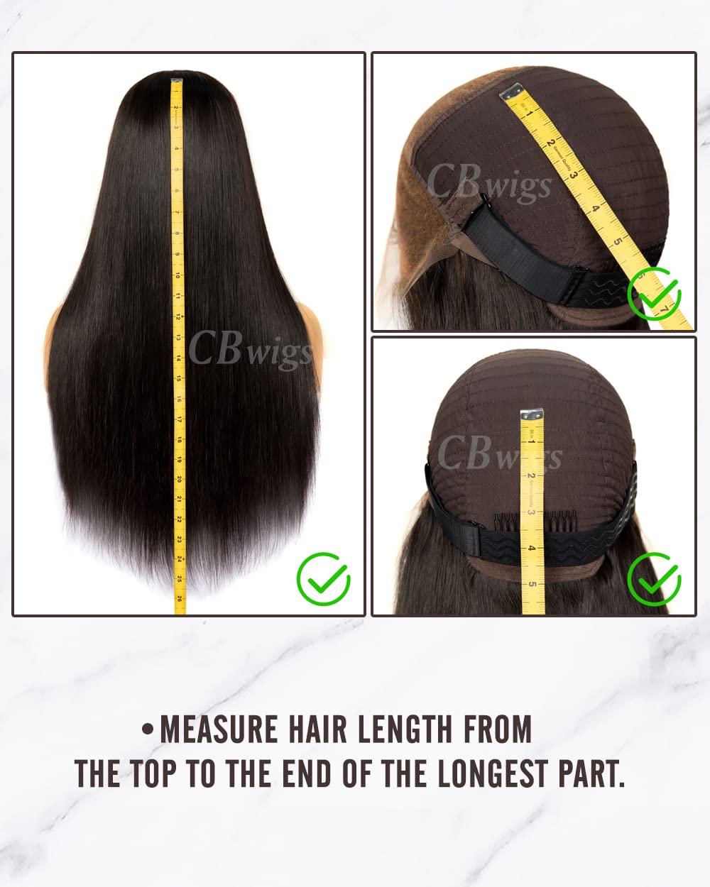 CBWIGS Cbwigs Brazilian Remy Natural Straight 360 Lace Frontal Wig Human Hair with Pre-Plucked Hairline (18 inch 160% Density, Natural Black)
