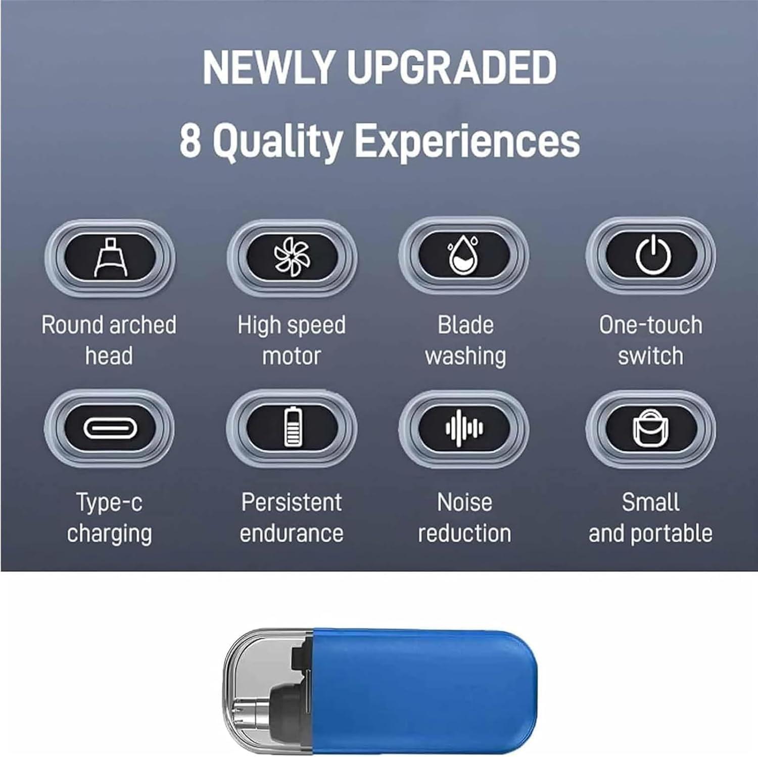 Generic Generic Konika Electric Nose Hair Trimmer, Portable Nose Hair Trimmer, Pikapipy Nose Hair Trimmer, Ipx7 Waterproof Nose Hair Trimmer, USB Rechargeable Nose Hair Trimmer Painless (White+Black)