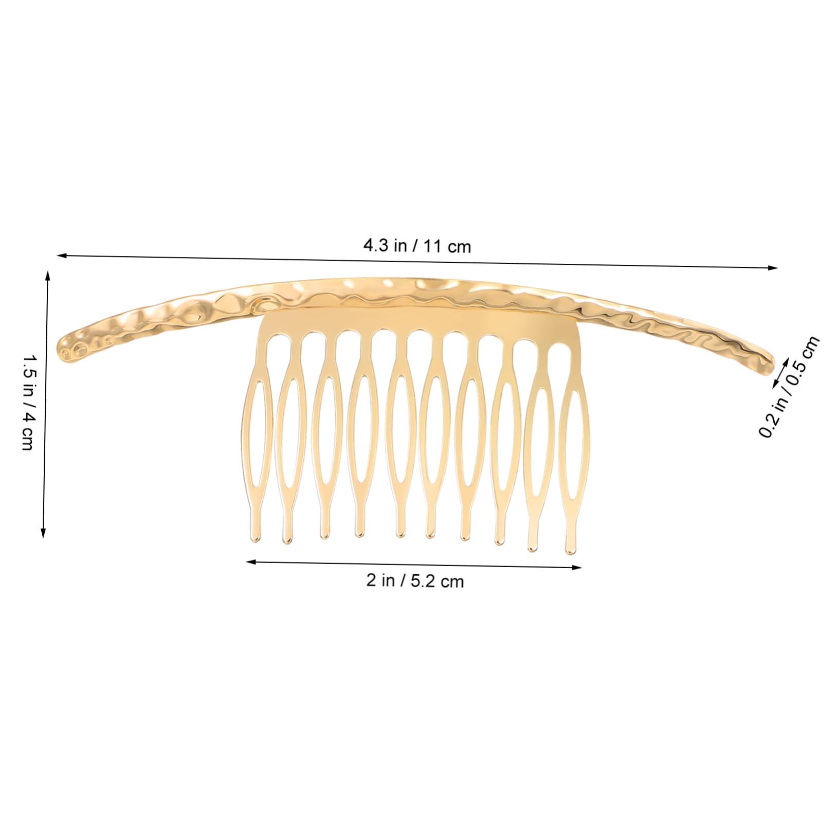 Beatifufu Beatifufu 6 Pcs Straight Hair Comb Hair Accesories French Twist Hair Comb Hairpiece Ongles Bridal Veil Comb Silver Hair Comb for Women Hair Barrettes for Gold Pearl Side Comb Alloy