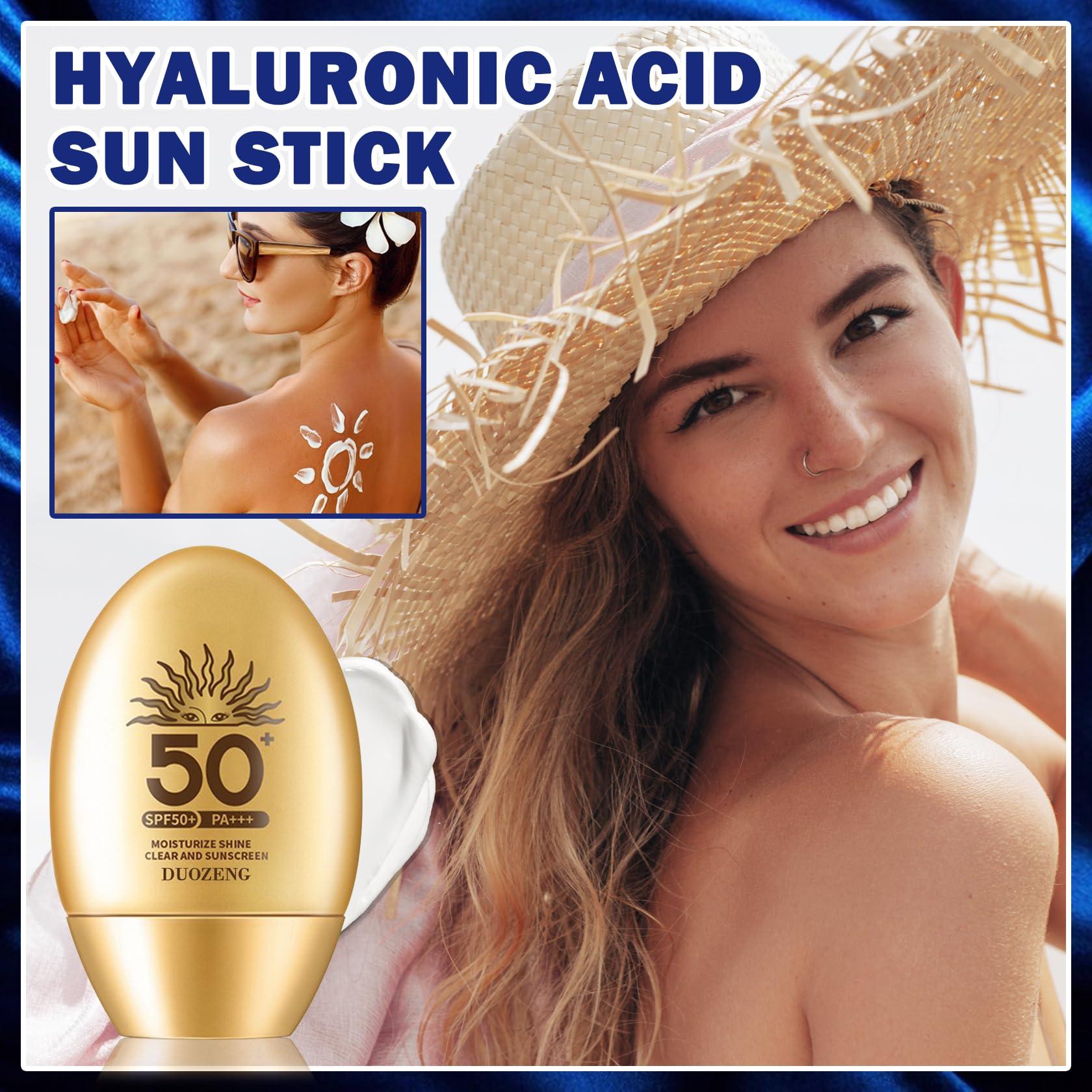 DuoZeng Sun Stick,Watery Sunscreen Stick for Face,Matte Long Lasting Non-Greasy SPF 50+Sunstick K