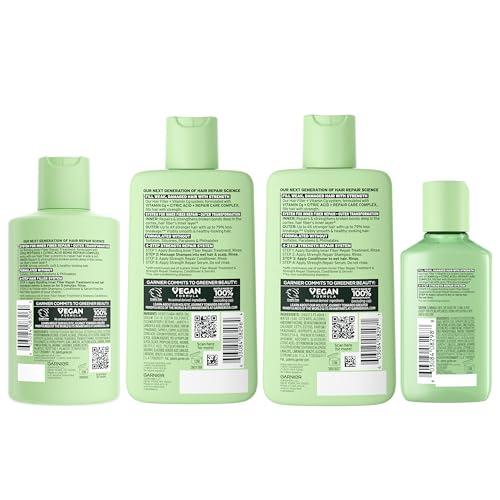 Garnier Garnier Fructis Hair Filler Bonding Pre-Shampoo Hair Treatment + Strength Repair Shampoo, Conditioner and Serum Set with Vitamin Cg, 4 Items, 1 Kit