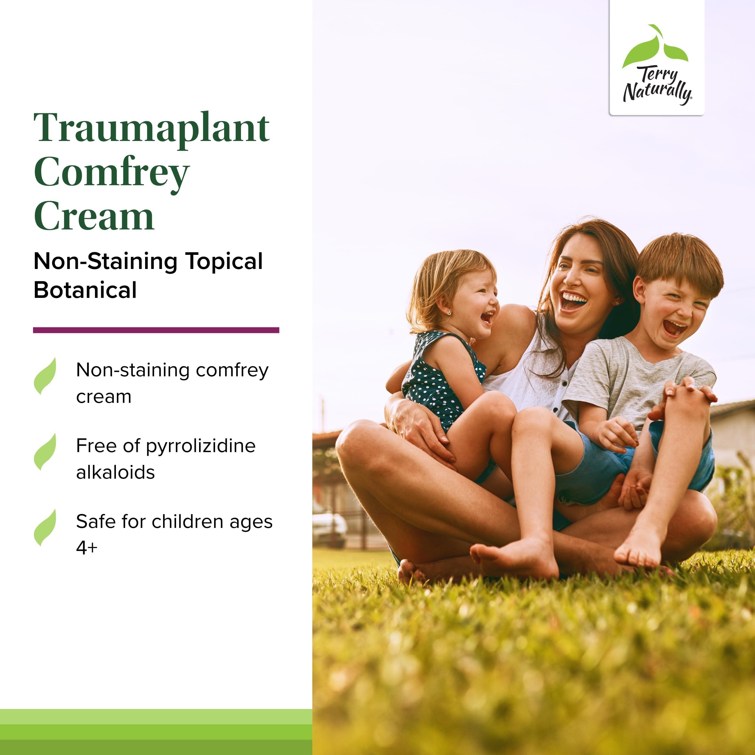 Terry Naturally Terry Naturally Traumaplant Comfrey Cream - Non-Staining Herbal Cream - Clinically Studied and Free of Pyrrolizidine Alkaloids - for External Use Only - 1.76 oz (2 Pack)