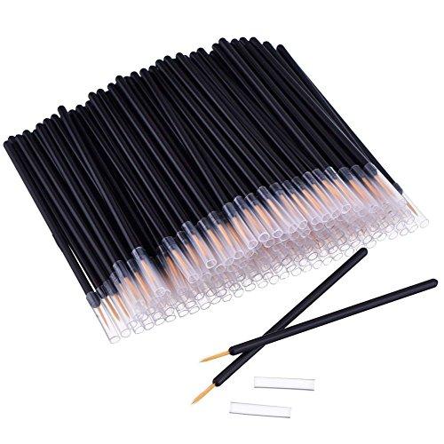ADAMAI ADAMAI Professional Disposable Eyeliner Brush Wands Applicator Makeup Kits (Pack of 200, Gold-head)