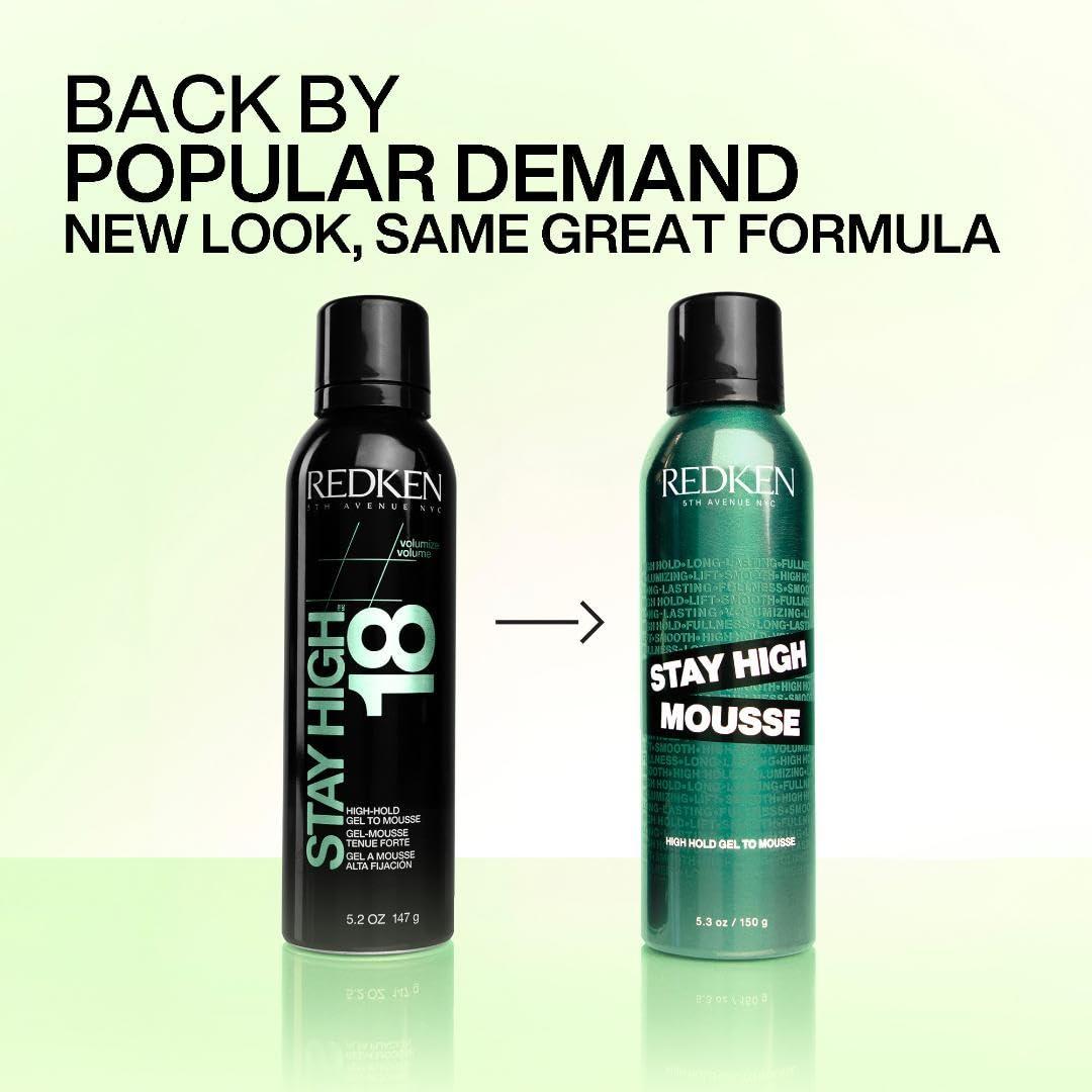 Redken Redken Stay High Volumizing Mousse For Fine Hair, High Hold Gel to Mousse