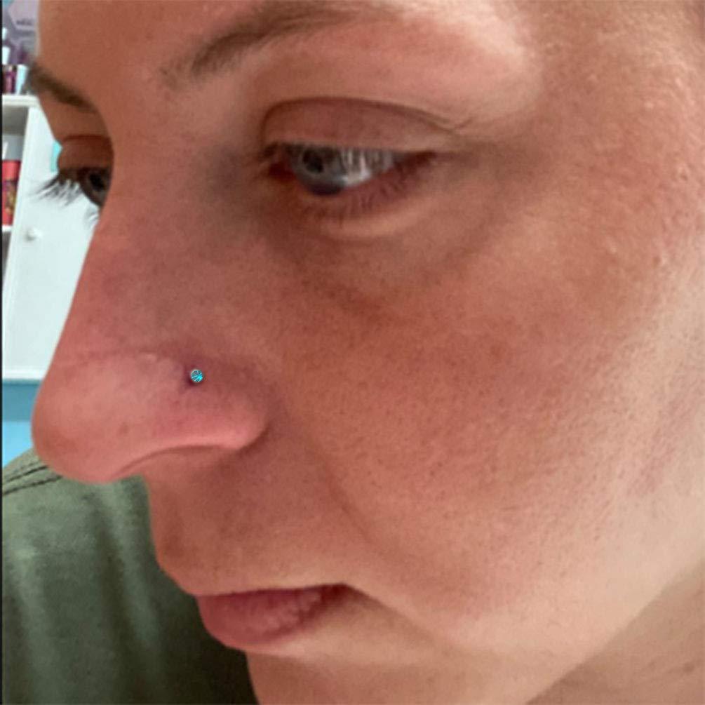 SLVIEKAE Nose Piercing Kit, Nose Pierce Kit Nose Piercing Gun Self Nose Piercing Gun Kit Nose Piercing Gun Kit Tool (Blue)