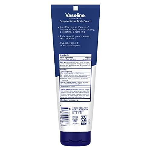 Vaseline Vaseline Intensive Care Body Cream Deep Moisture 4 pk with Healing Petroleum Jelly & Vitamin E Rich & Smooth for Dry Skin 9 oz