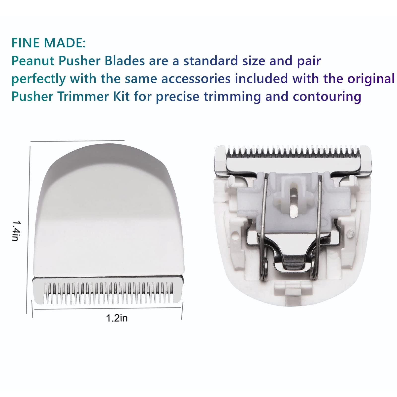 AIJALY 2 Pack Professional Peanut Clipper/Trimmer Snap On Replacement Blades #2068-300 - Compatible with Wahl Peanut Hair Clipper/Trimmer, White