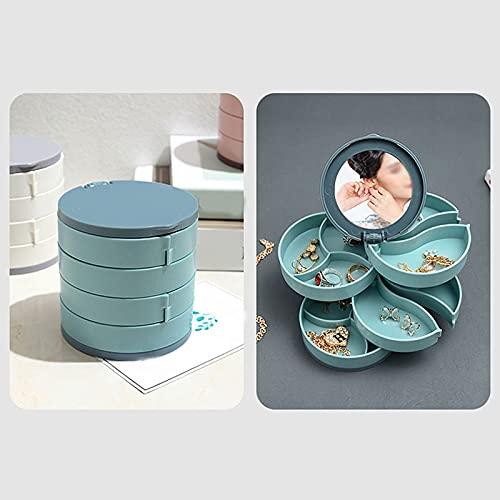 BinOxy BinOxy Makeup Organizer Dressing Table With Lid Jewelry Box Multi-layer Rotating Desktop Storage Box With Mirror Cosmetic Storage Box Makeup Storage Shelf