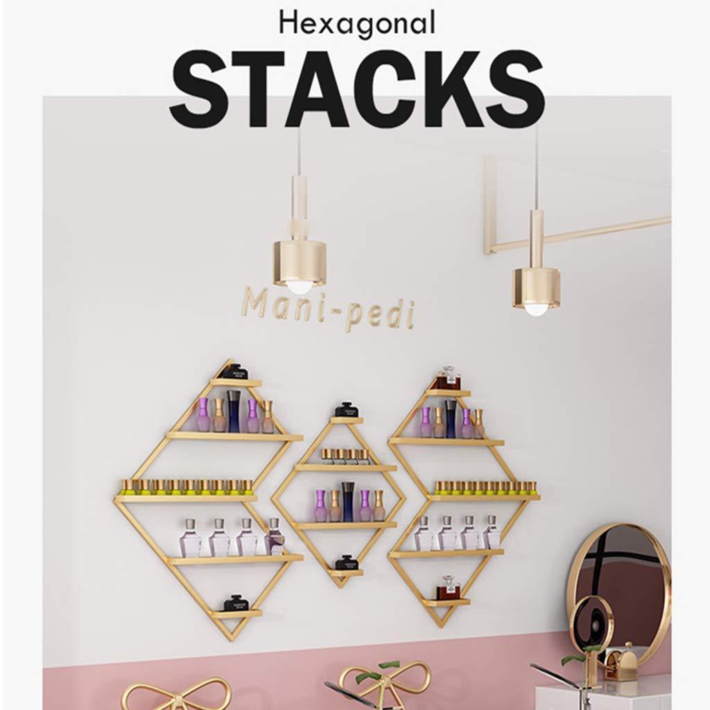 SUuim Metal Wall-mounted Nail Polish Storage Racks Floating Shelves Metal Nail Polish Display Racks for the Wall,Essential Oils Organizer Wall Mounted Shelf,Nail Polish Holder for Cosmetic Beauty Home Nai