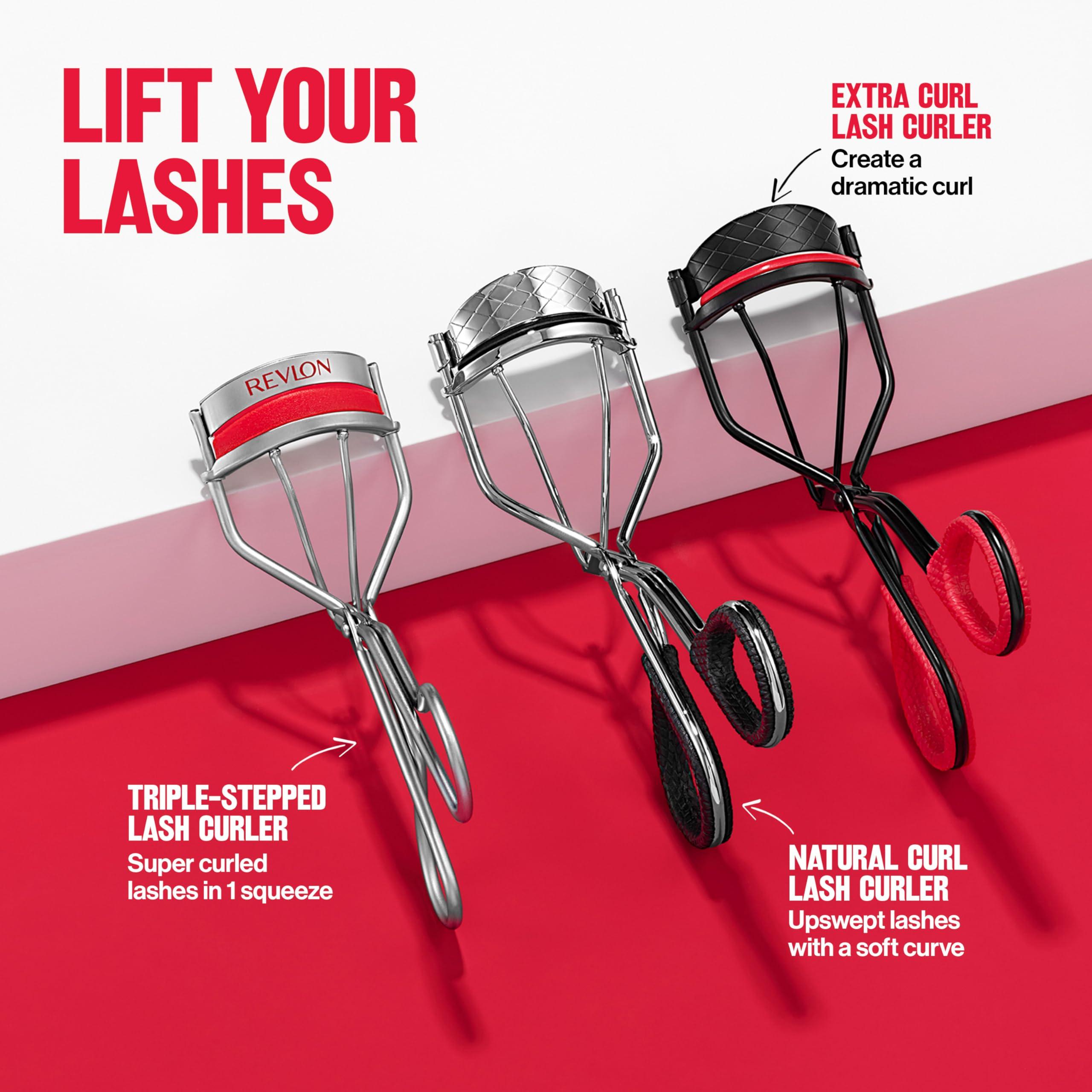REVLON Revlon Extra Curl Lash Curler, Gives an All Day Dramatic Curl, with Finger Grips for a Non Slip Grip, Easy to Use, 1 Count (Pack of 2)