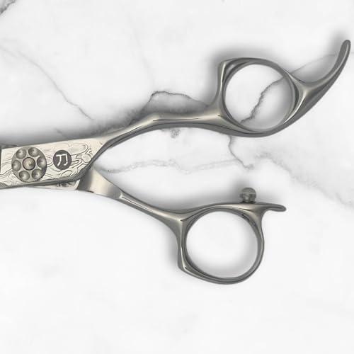 Saki Shears 6 Inch Hair Cutting Shears Made From Damascus Steel - Saki Kanzen - For Professional Haircutting - Wet or Dry Hair