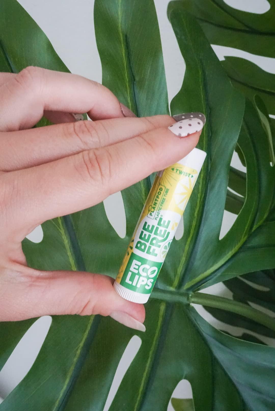 Eco Lips Eco Lips Bee Free Variety Pack Vegan Lip Balm | Candelilla Wax, Cocoa Butter & Coconut Oil Lip Care. Soothe & Moisturize Dry, Chapped Lips - 100% Plastic-Free Plant Pod Packaging - Made in USA