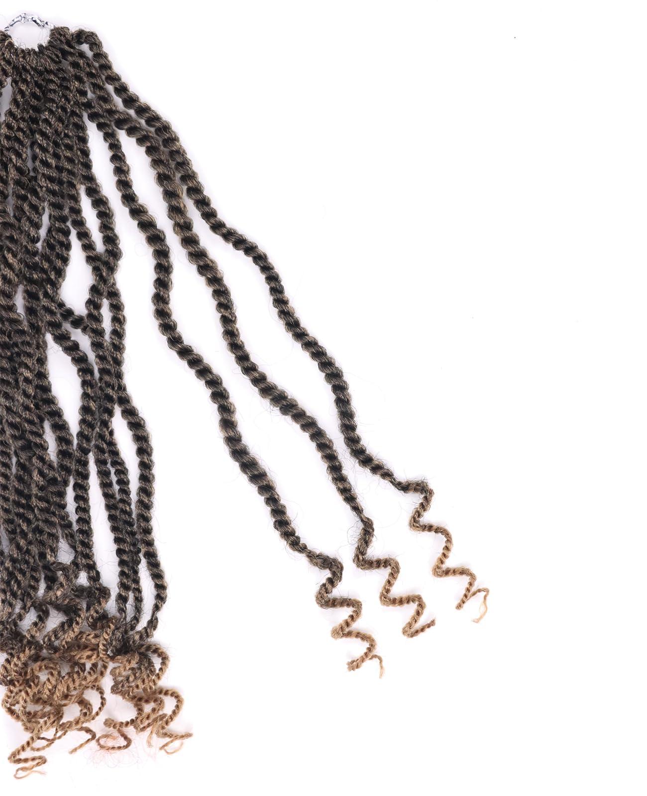 Aeagoo Aeagoo Senegalese Twist Crochet Hair for Black Women 12 Inch 8 Packs Pre Looped Crochet Braids Kinky Twist Crochet Hair with Curly Ends (12 Inch,T27)