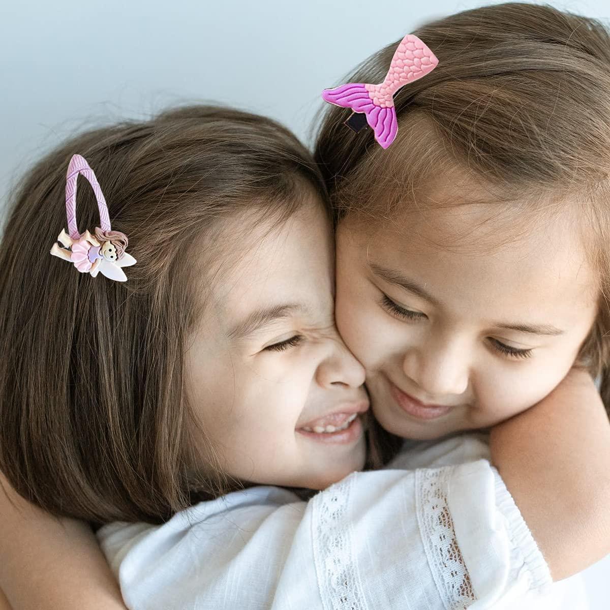 Petunny Petunny Baby Girls Hair Clips,Cute Candy Barrettes Rainbow Hair Pins for Toddlers Cute Hair Pins Snap Barrettes Fully Lined Alligator Clip for Infants Children Kids Hair Accessories(Purple Girl)