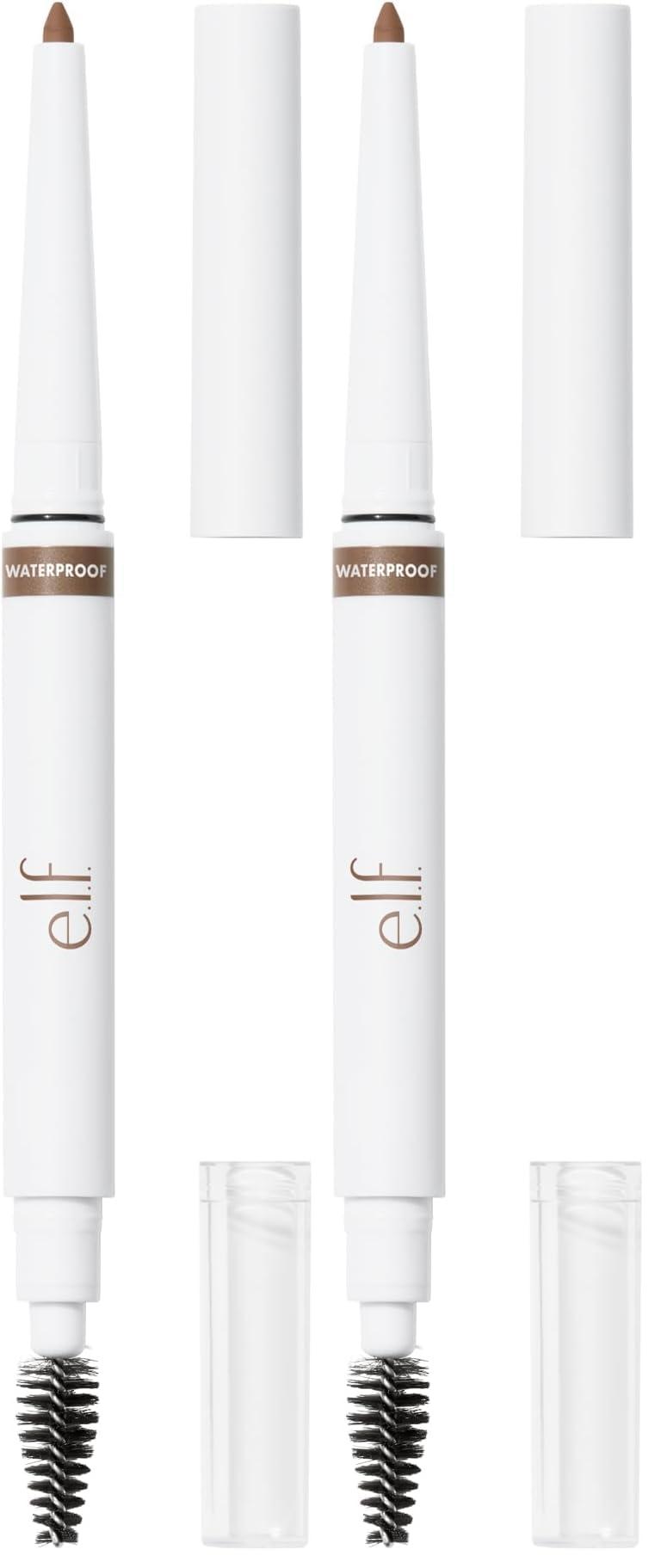 e.l.f. e.l.f. Instant Lift Waterproof Brow Pencil, Long-Lasting Eyebrow Pencil For Grooming & Shaping Brows, Vegan & Cruelty-free, Taupe (Pack of 2)