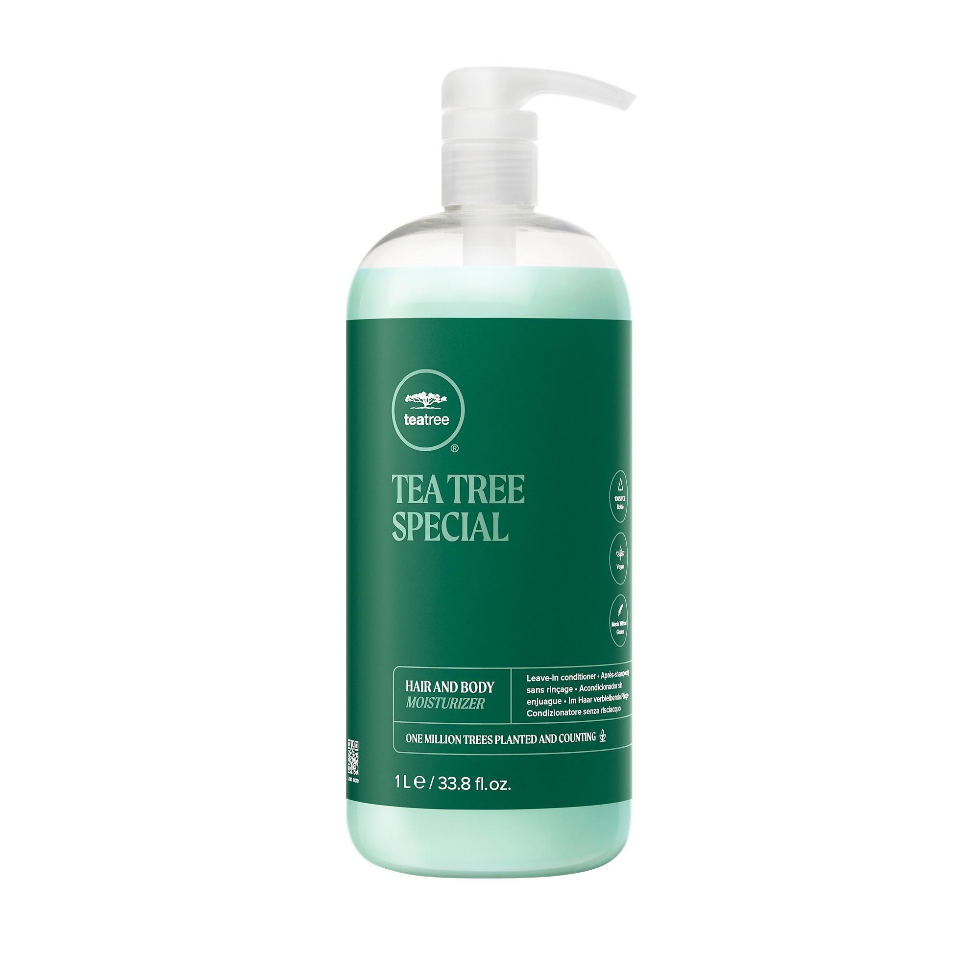Tea Tree Tea Tree Hair and Body Moisturizer Leave-In Conditioner, Body Lotion, After-Shave Cream, For All Hair + Skin Types, 33.8 fl. oz.